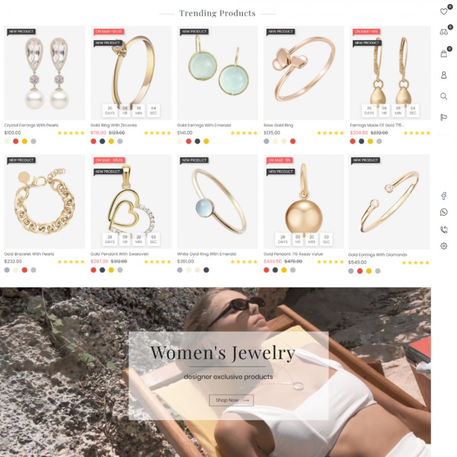 Jewelry Box - Watches & Accessories, Moda & Fashion Prestashop Theme