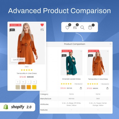 Advanced Product Comparison Shopify Section