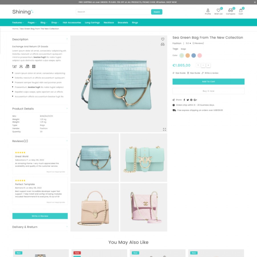 Shining - Jewelry Responsive Multipurpose Shopify Theme