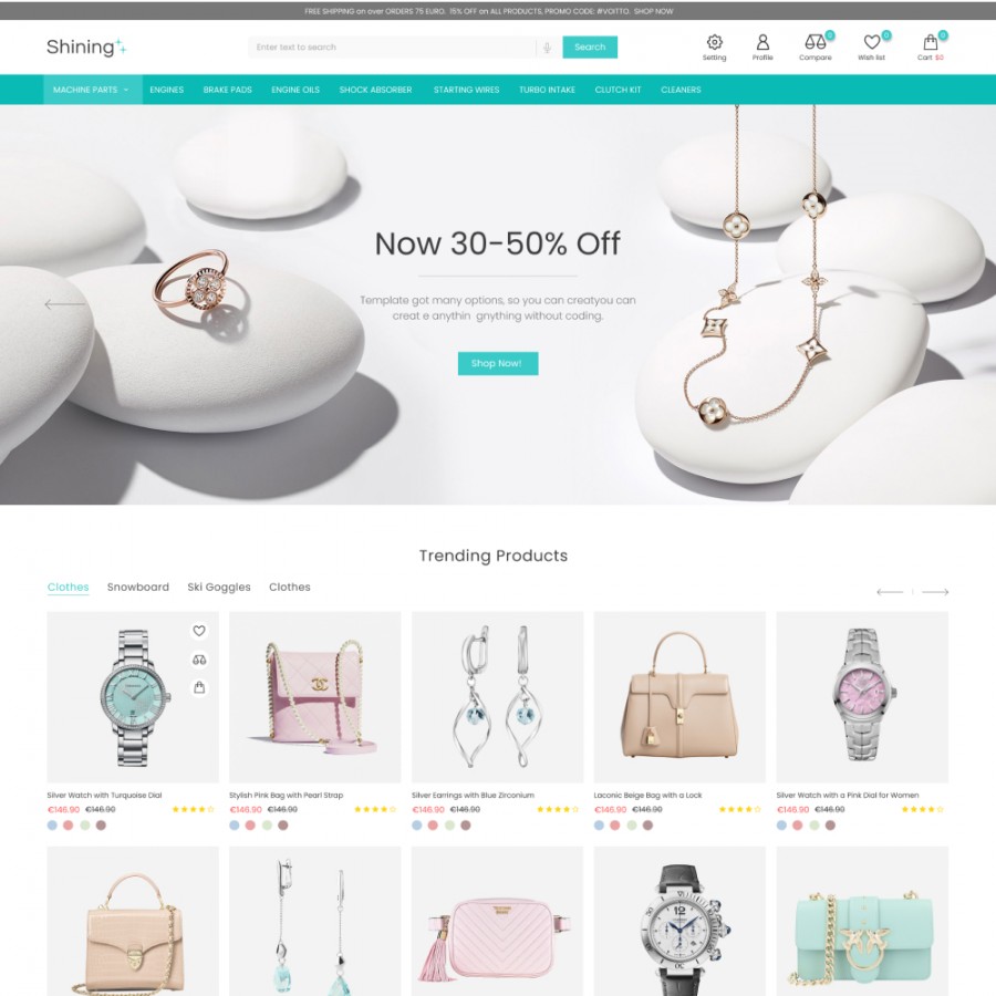 Shining - Jewelry Responsive Multipurpose Shopify Theme