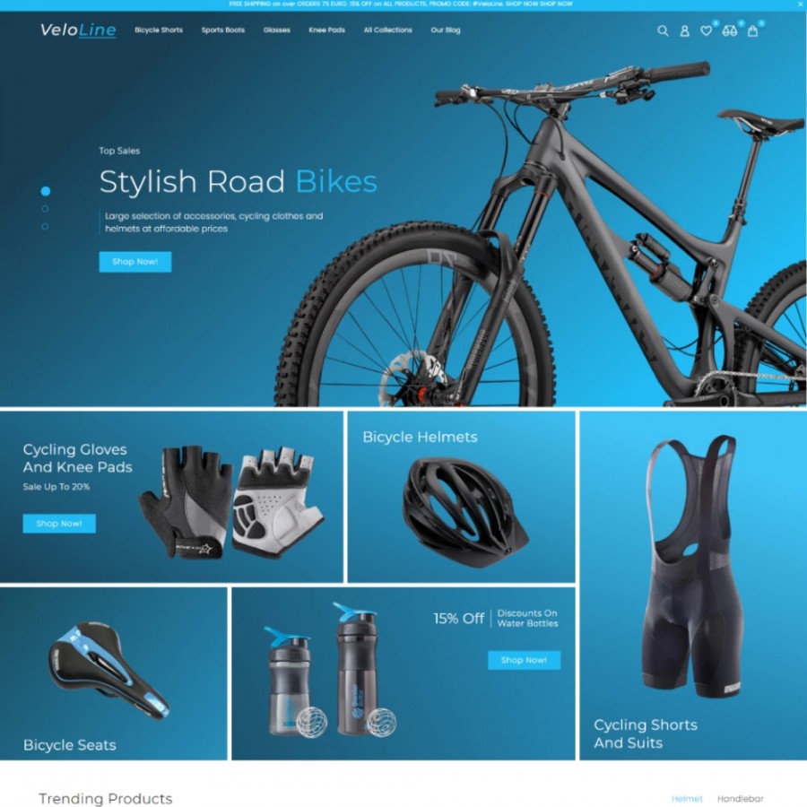 VeloLine - Bicycle Shop Unique Responsive Multipurpose Shopify Theme