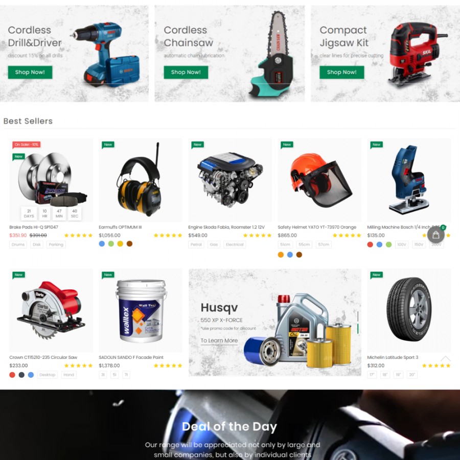 Drilling Power - Tools, Car & Bike, Tires Mega-Store Template