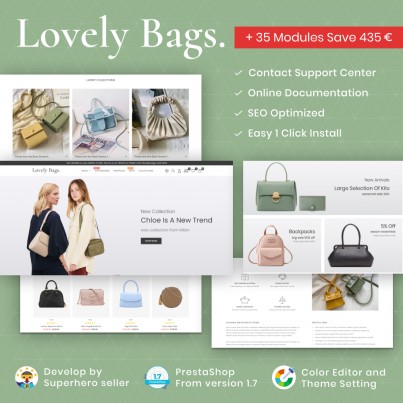 Lovely Bags - Fashion Accessories, Shoes & Clothes Template