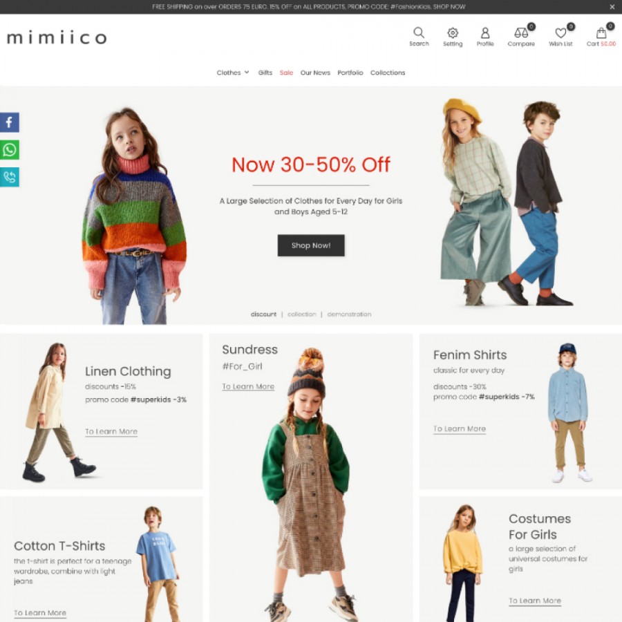 Mimiico - Fashion for Kids, Toys and Accessories Template