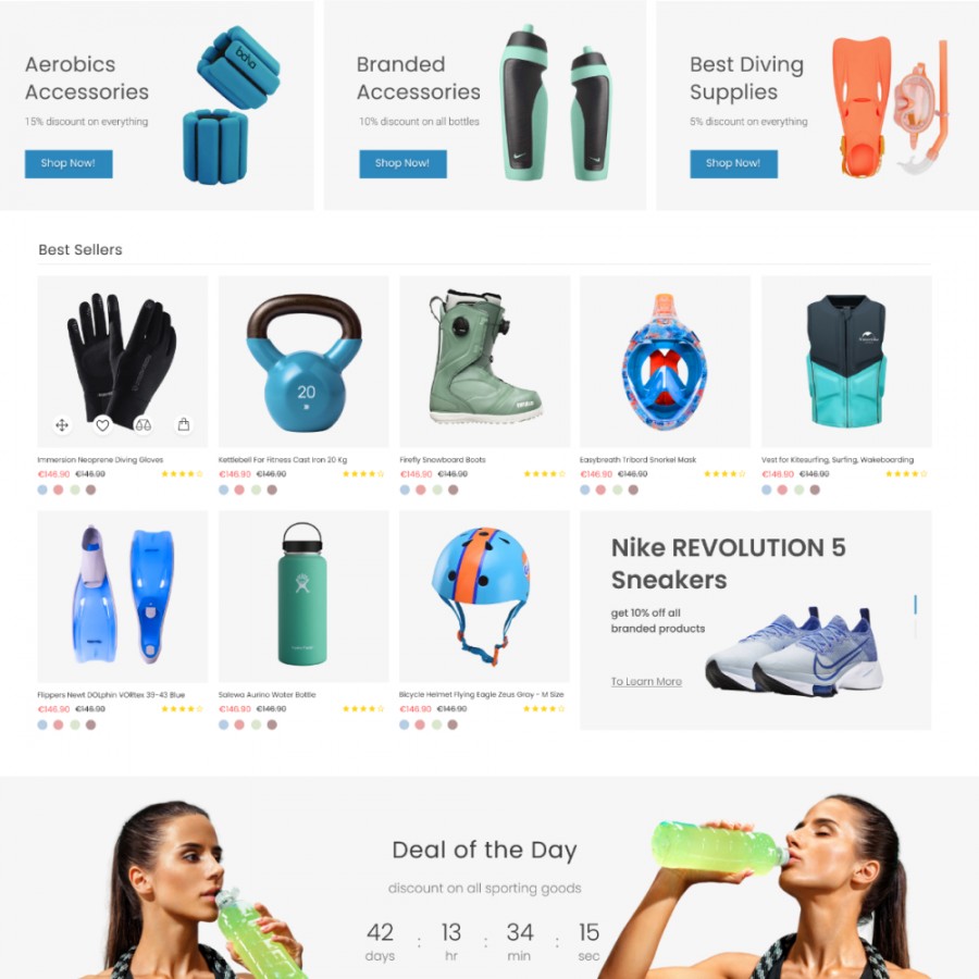 Hobby Marker - Bikes, Fitness and Sport Food Store Template