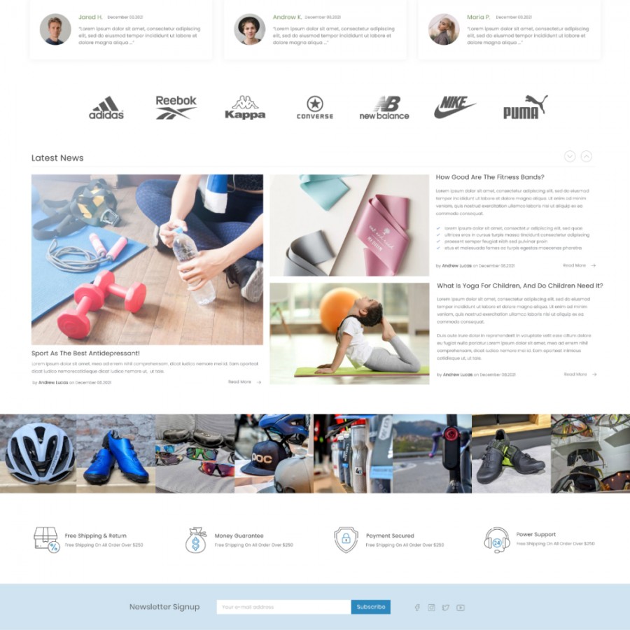 Hobby Marker - Bikes, Fitness and Sport Food Store Template