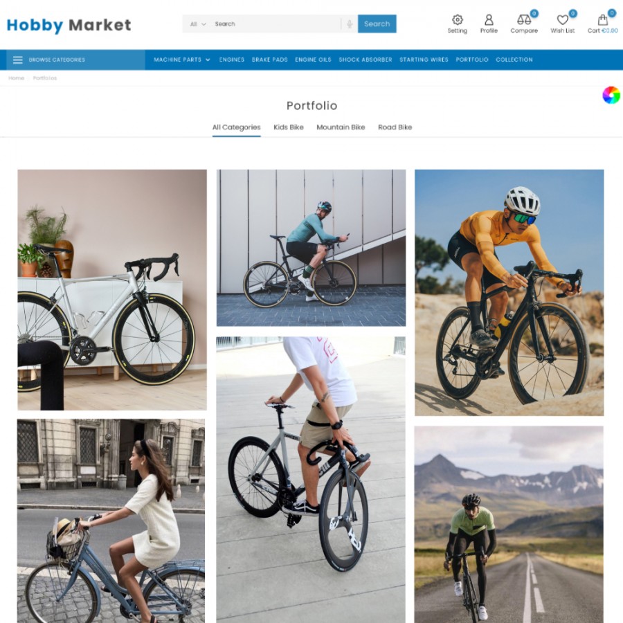 Hobby Marker - Bikes, Fitness and Sport Food Store Template