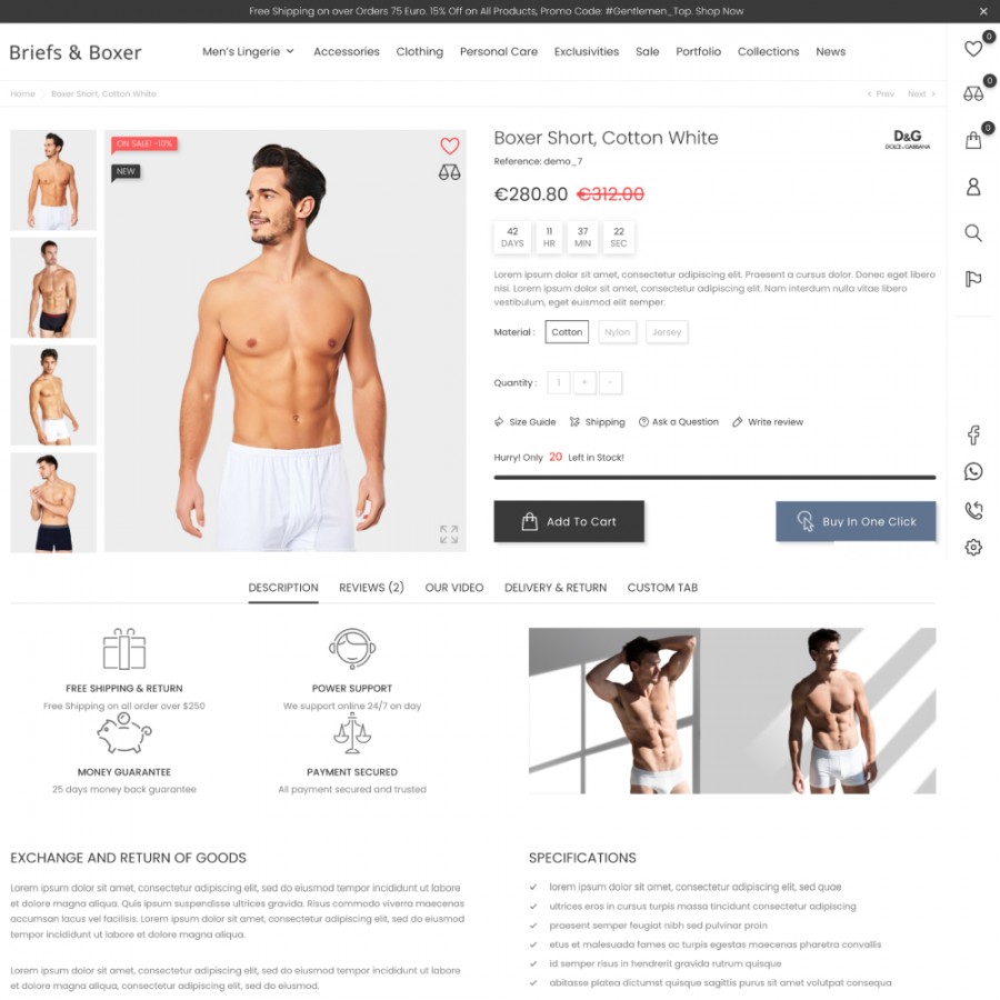 Brief & Boxer - Lingerie for Men, Adult Toys, Clothes Template