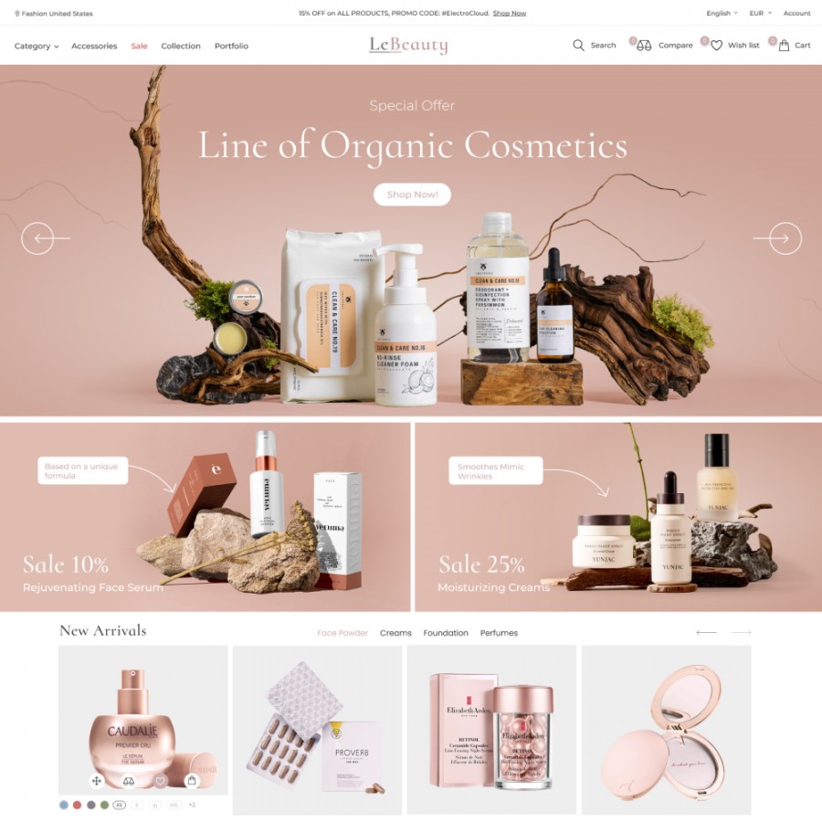 LeBeauty - Natural Cosmetics, Beauty & Medicine Template