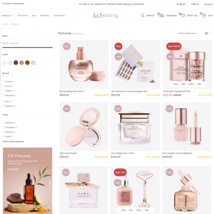 LeBeauty - Natural Cosmetics, Beauty & Medicine Template