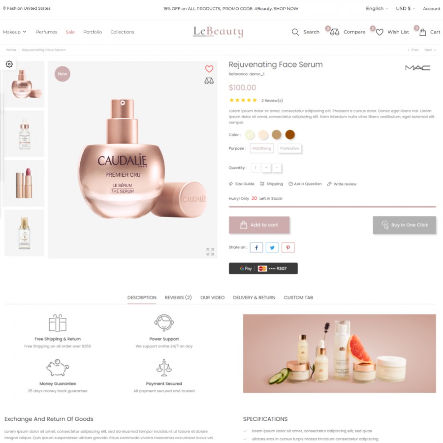 LeBeauty - Natural Cosmetics, Beauty & Medicine Template