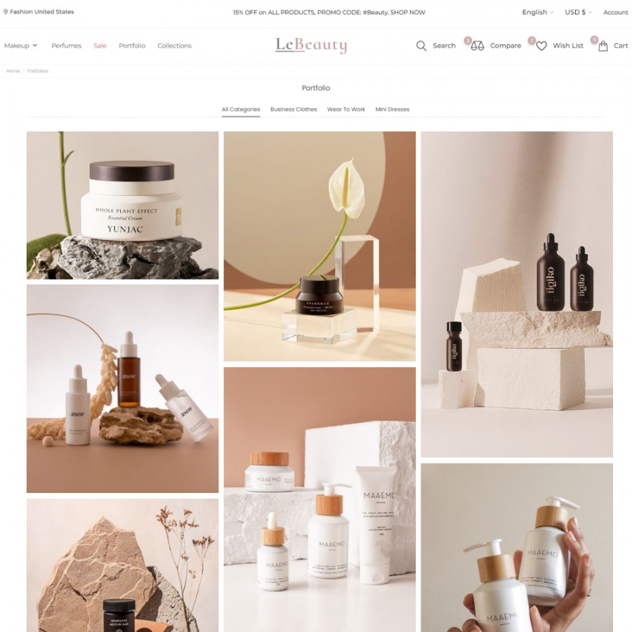 LeBeauty - Natural Cosmetics, Beauty & Medicine Template