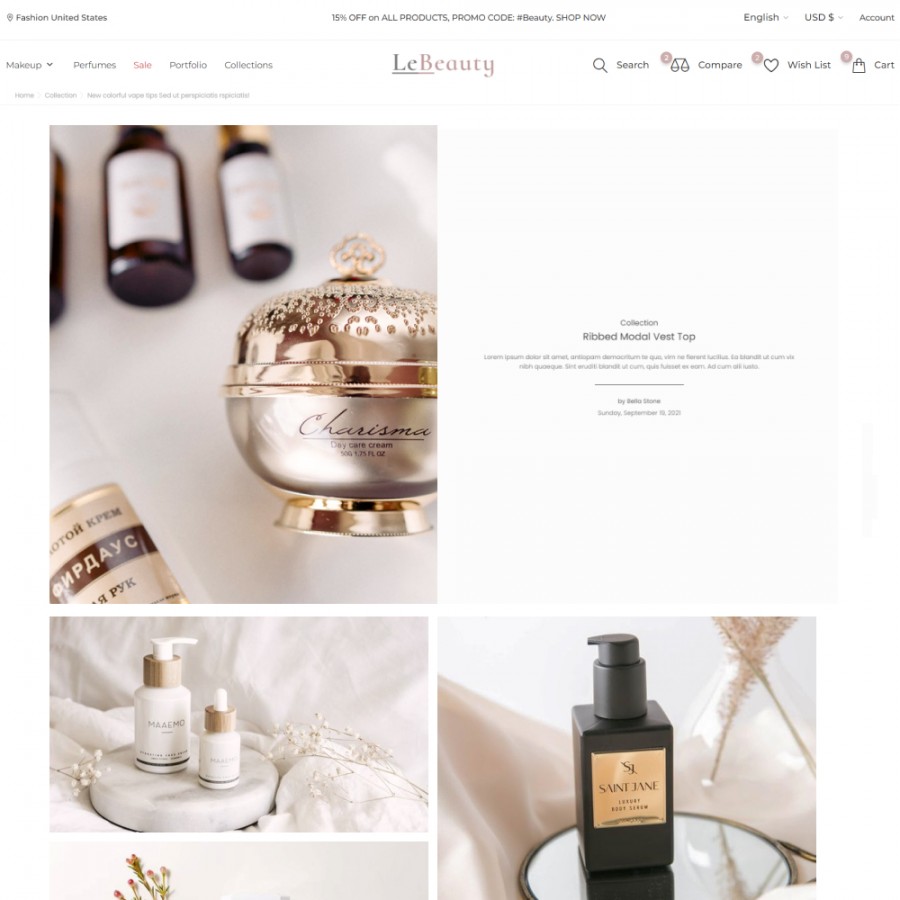 LeBeauty - Natural Cosmetics, Beauty & Medicine Template