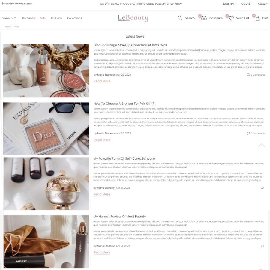 LeBeauty - Natural Cosmetics, Beauty & Medicine Template