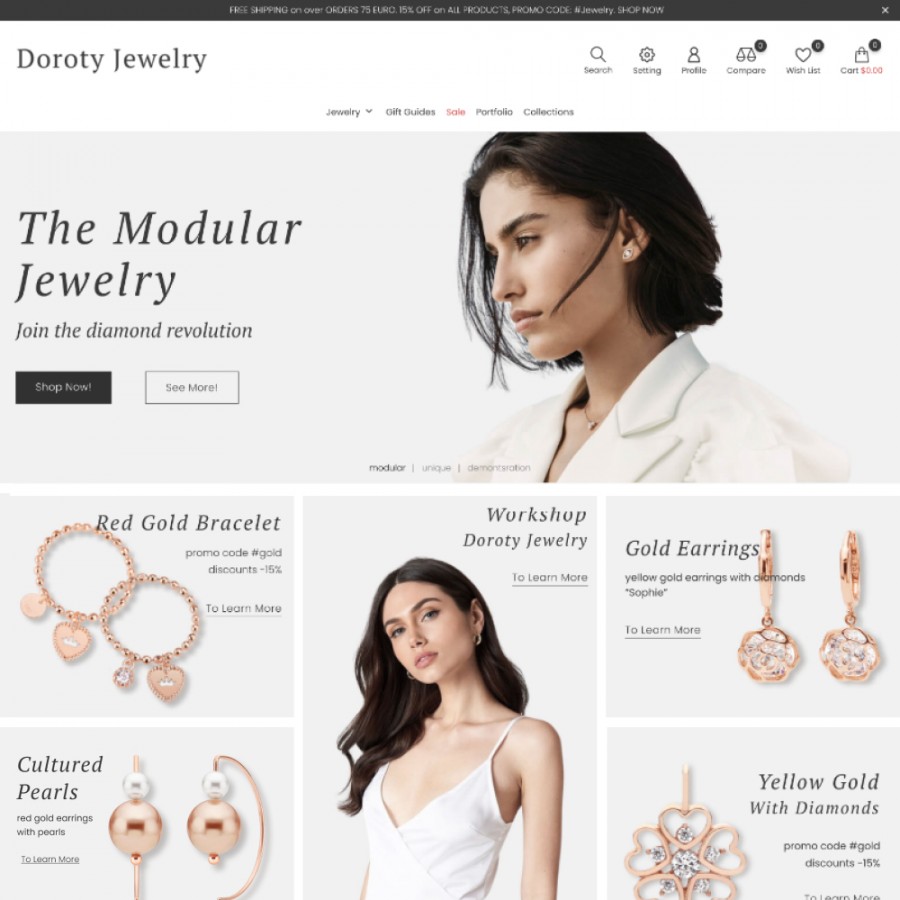 Doroty - Jewelry & Watch, Fashion Accessories Template