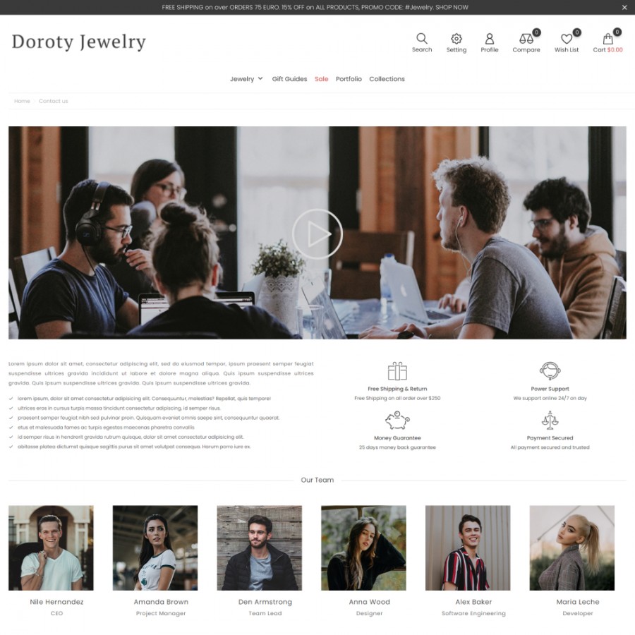 Doroty - Jewelry & Watch, Fashion Accessories Template