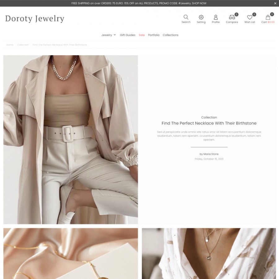 Doroty - Jewelry & Watch, Fashion Accessories Template