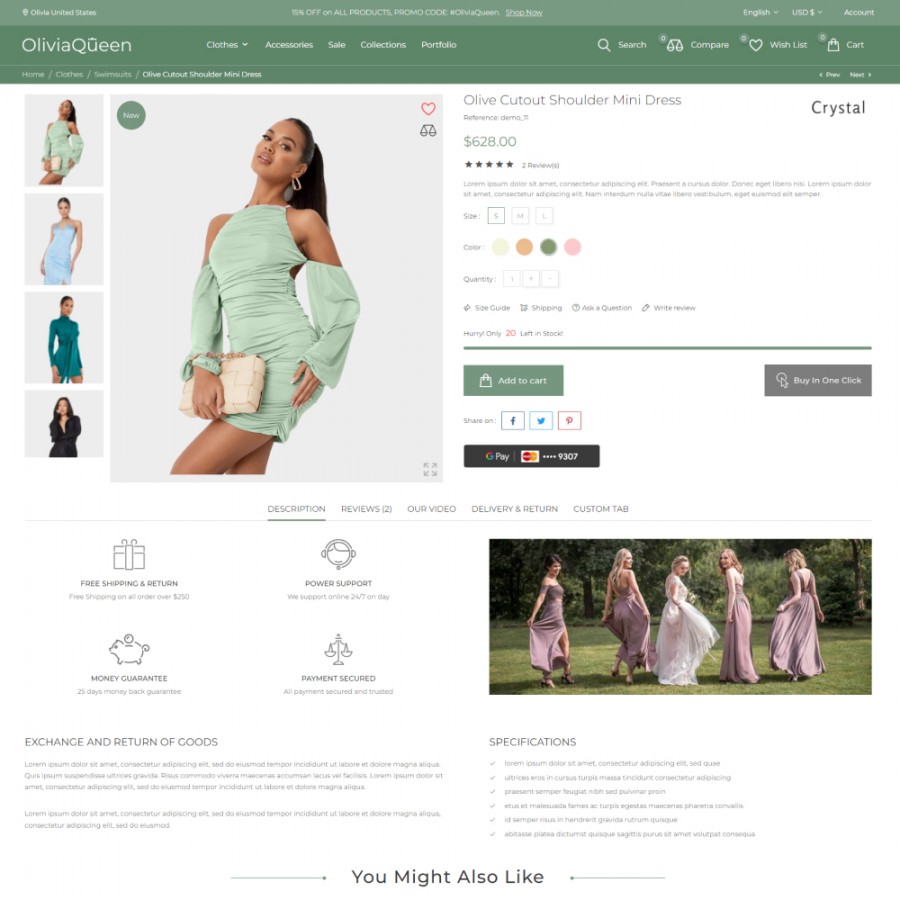 Olivia - Fashion Clothes, Jewelry & Accessories Template