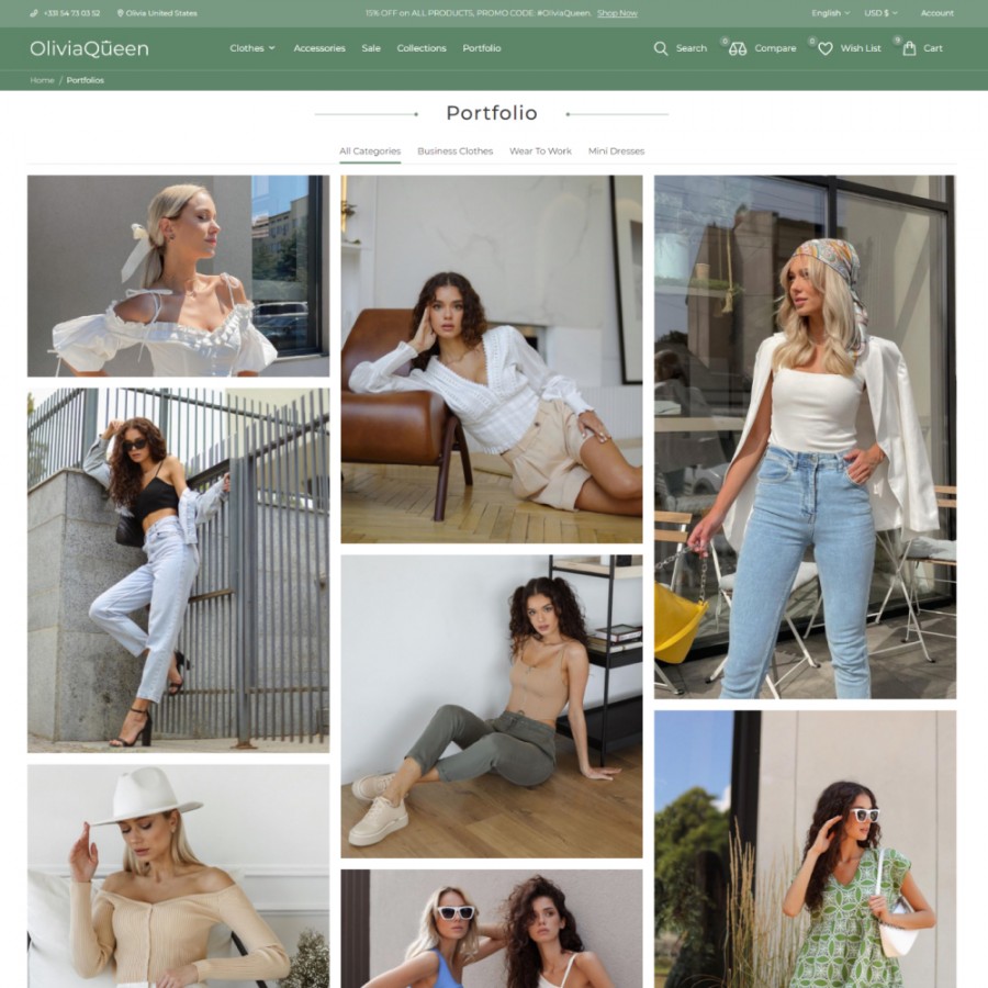 Olivia - Fashion Clothes, Jewelry & Accessories Template