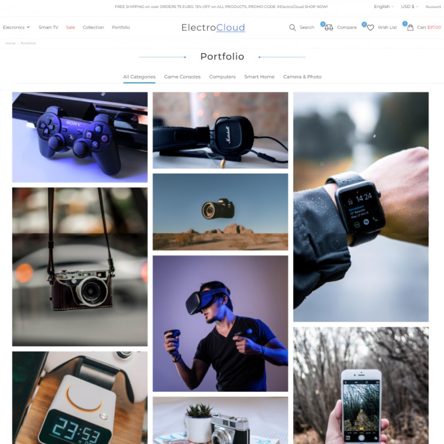 ElectroCloud - Electronic, Gadgets & Phones, Bikes Template