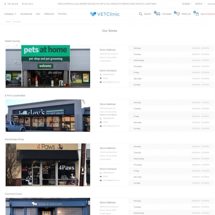 VetClinic - Animals & Pets Goods Store Template