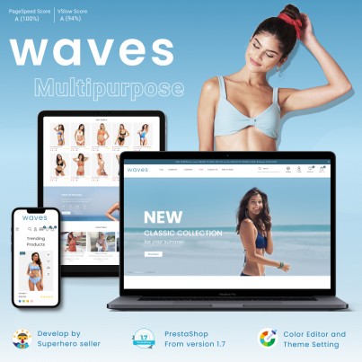 Wave - Swimwear, Lingerie, Bikini & Beachwear Store Template