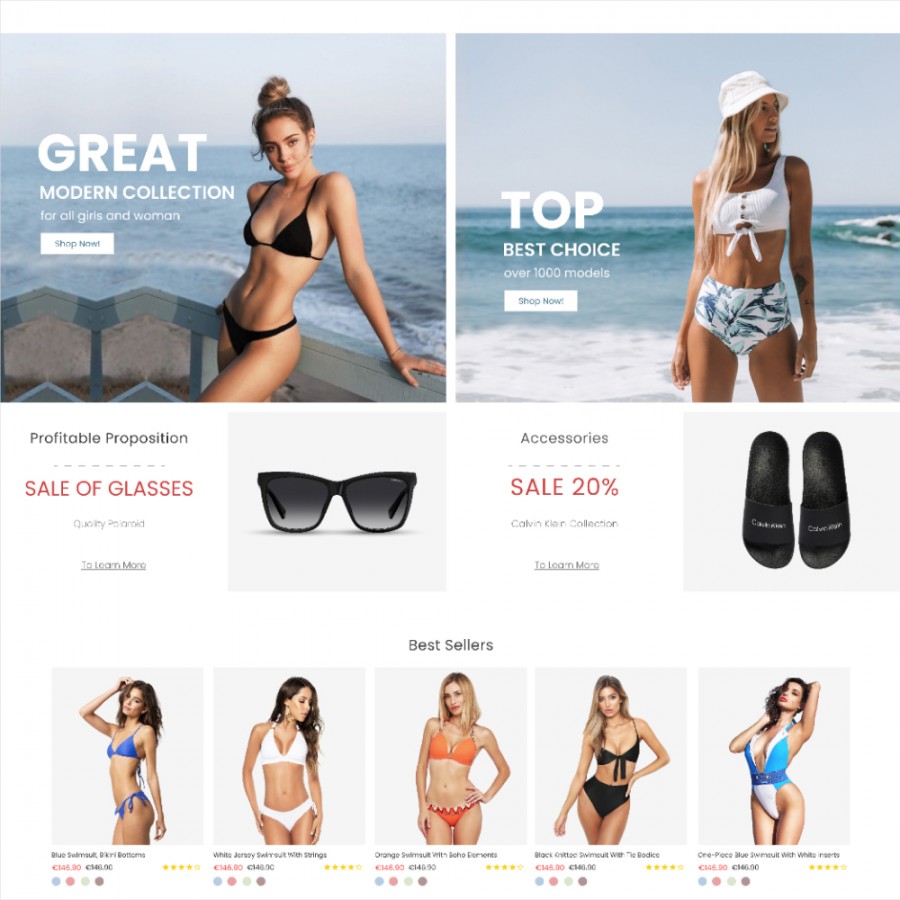 Wave - Swimwear, Lingerie, Bikini & Beachwear Store Template