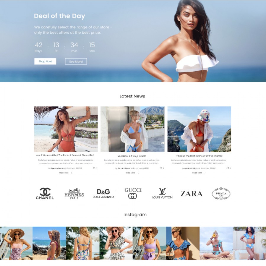 Wave - Swimwear, Lingerie, Bikini & Beachwear Store Template