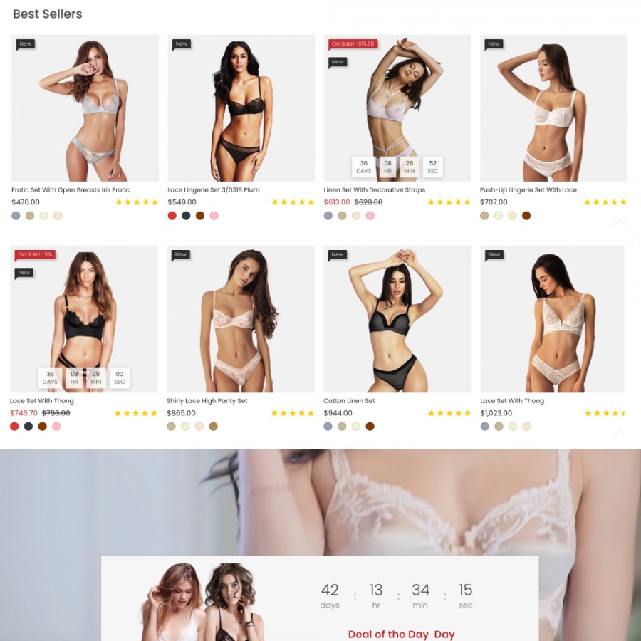 Intimate - Fashion Lingeria & Swimsuits, SexToys Store Template