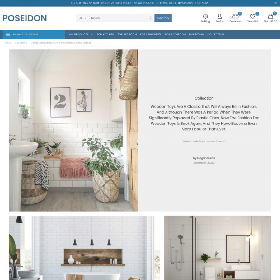 Poseidon - Plumbing, Furniture & Decor Store Template