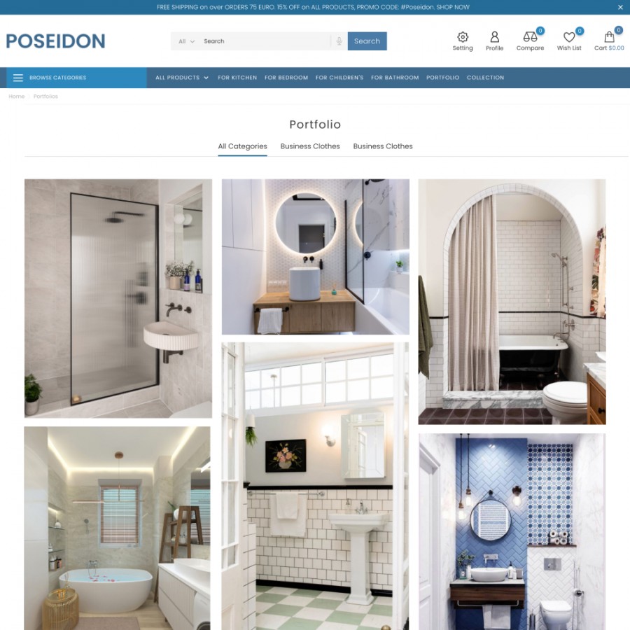 Poseidon - Plumbing, Furniture & Decor Store Template
