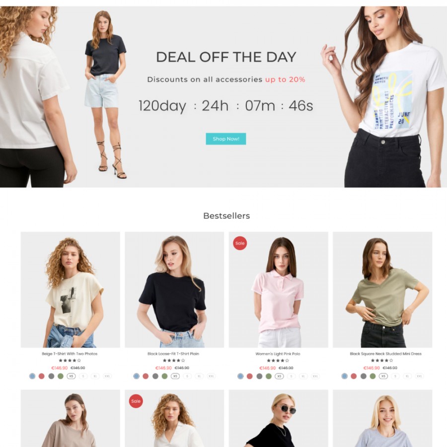 Cleo - Fashion Store, T-Shirts, Jewelry & Accessories Template