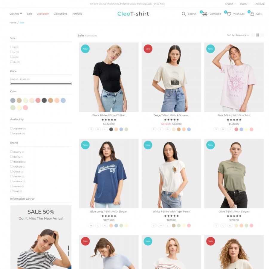 Cleo - Fashion Store, T-Shirts, Jewelry & Accessories Template