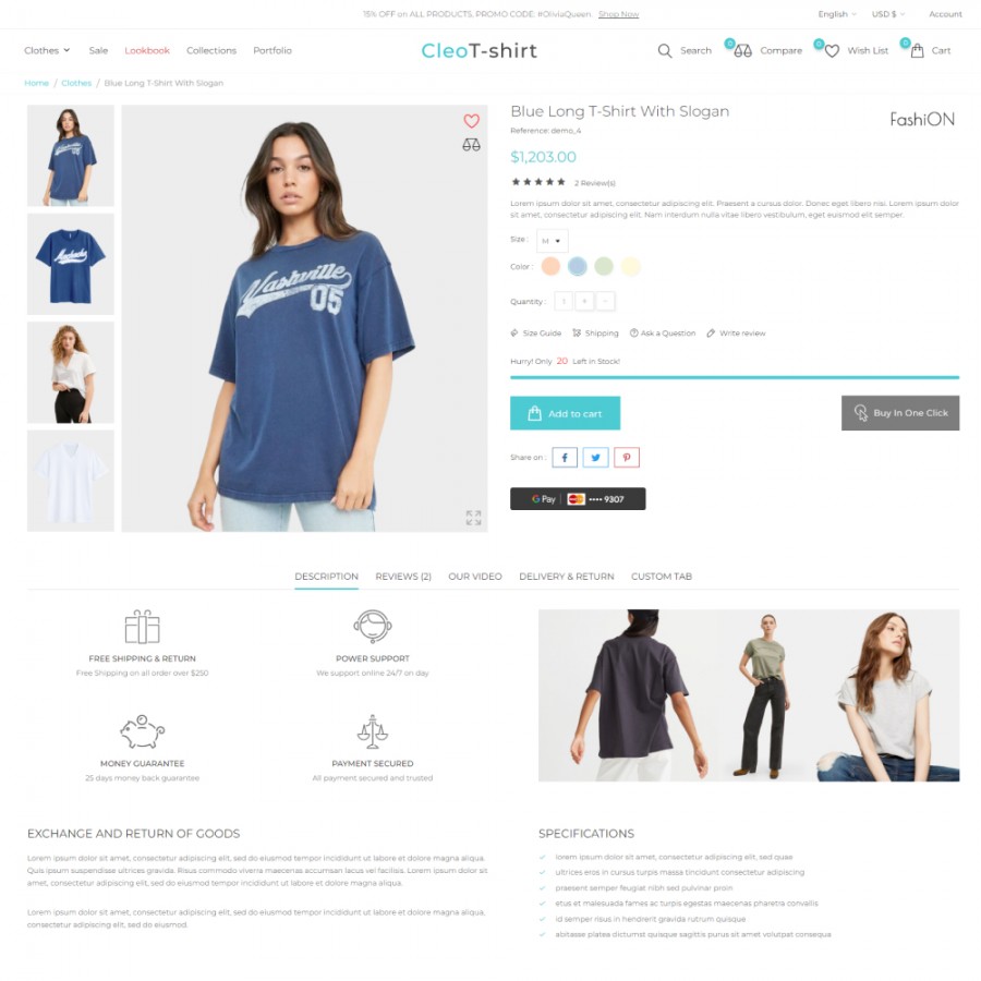 Cleo - Fashion Store, T-Shirts, Jewelry & Accessories Template