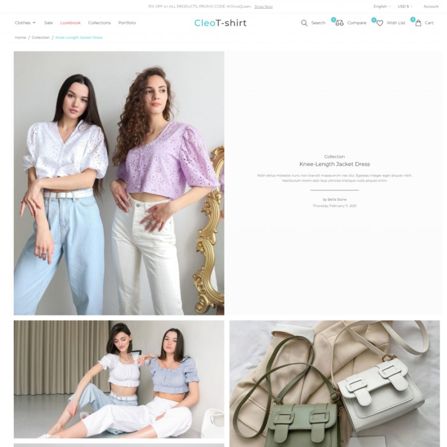 Cleo - Fashion Store, T-Shirts, Jewelry & Accessories Template