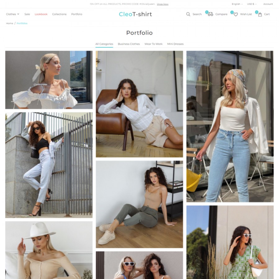 Cleo - Fashion Store, T-Shirts, Jewelry & Accessories Template