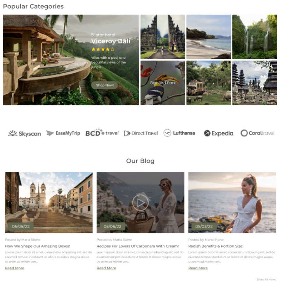 BeTravel - Tourism, Sports & Extreme, Tours & Hotels Template