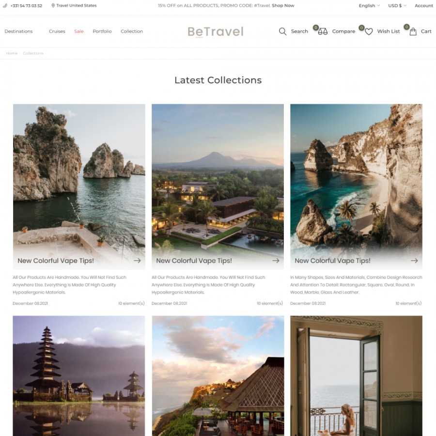 BeTravel - Tourism, Sports & Extreme, Tours & Hotels Template