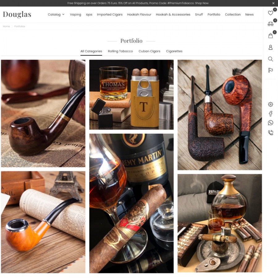 Douglas - Tobacco, Cigarette, and Vape Shop Template