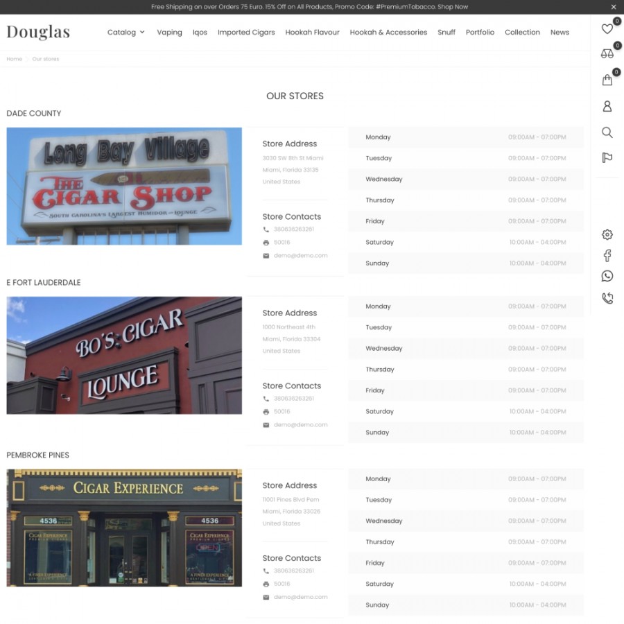 Douglas - Tobacco, Cigarette, and Vape Shop Template