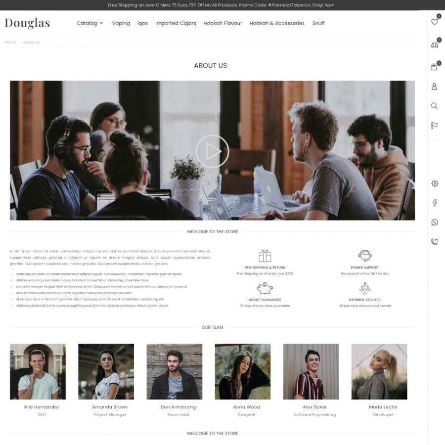 Douglas - Tobacco, Cigarette, and Vape Shop Template