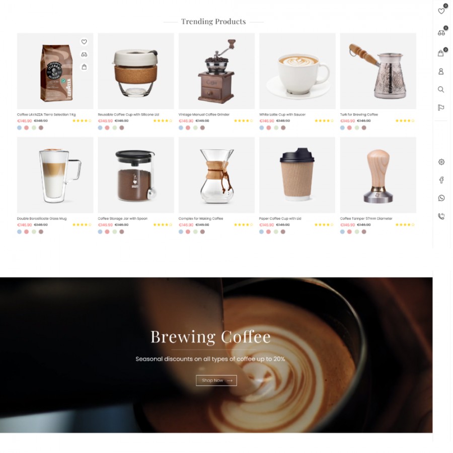 Prestashop Theme Arabica - Coffee and Tea, Equipment for Making Drinks