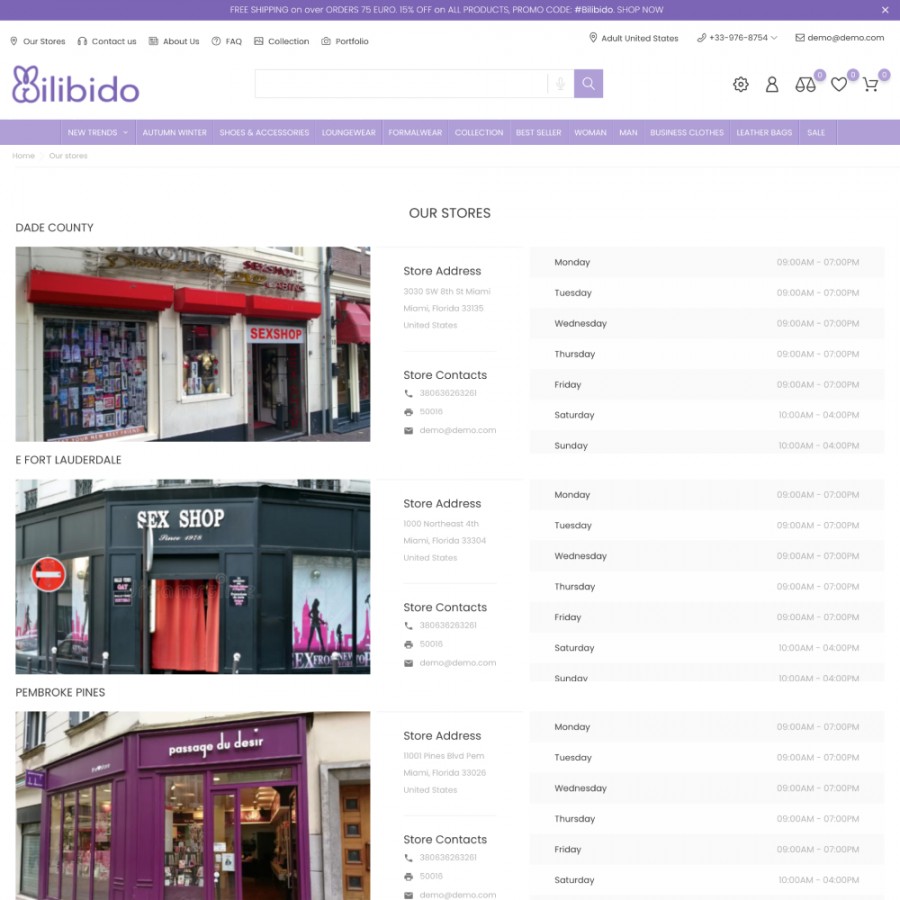 Milibido - Sex Shop, Adult Toys & Lingerie Store Template