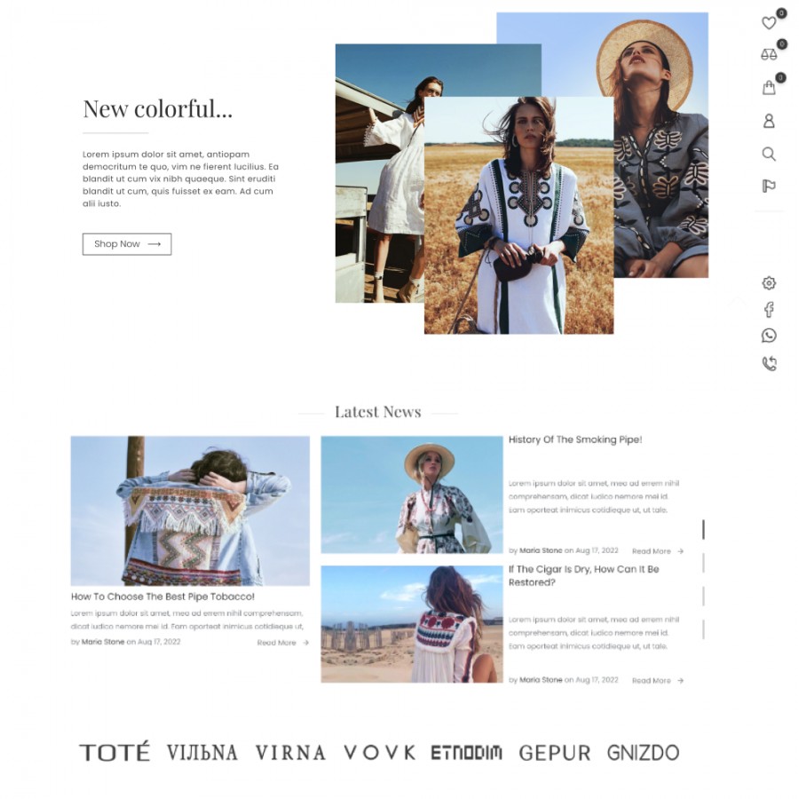 Freedom - Ethnic Modern Clothes and Accessories Template