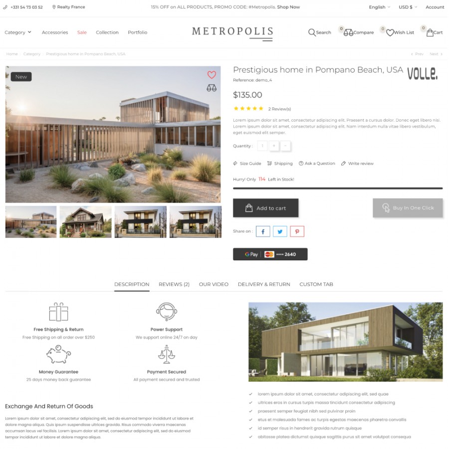 Metropolis - Real Estate Agency, Rentals and Bookings Template