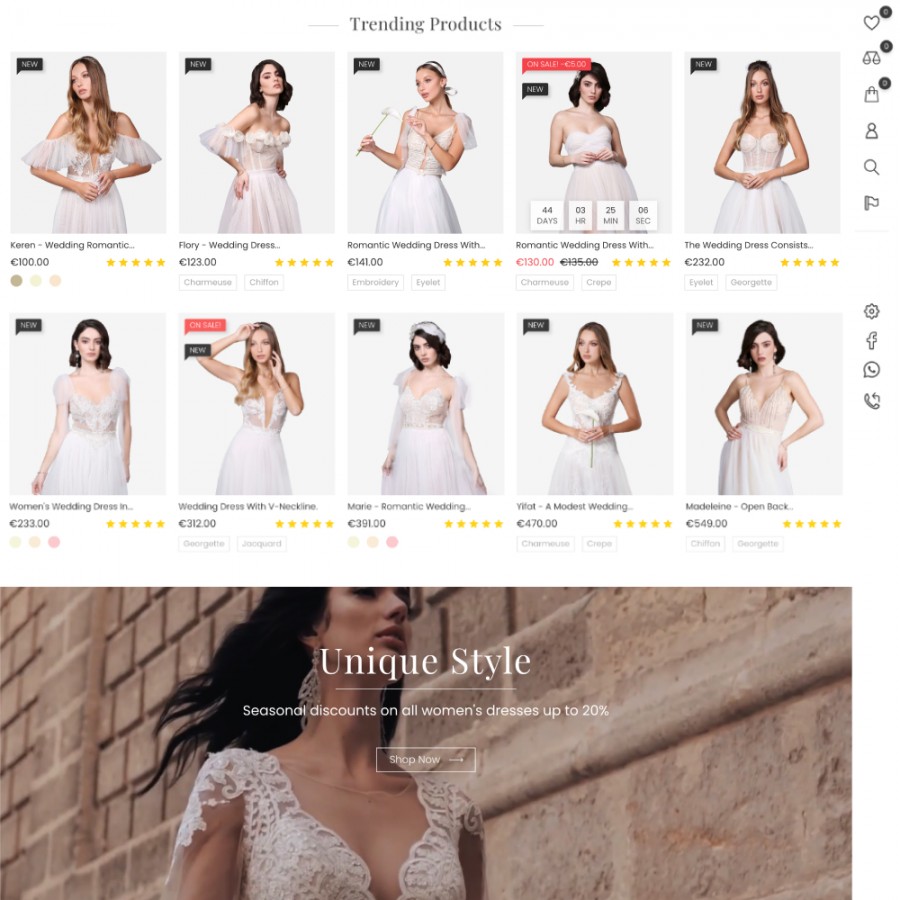 Anabel - Wedding and Evening Dresses, Clothes Store Template