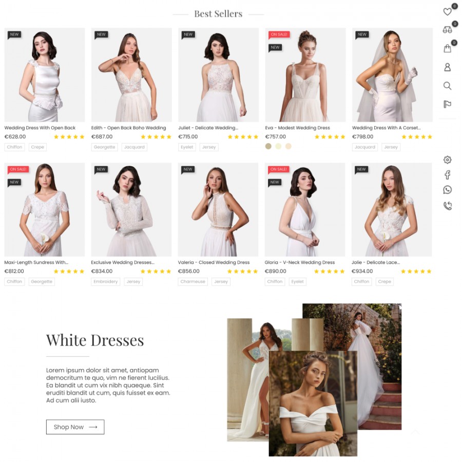 Anabel - Wedding and Evening Dresses, Clothes Store Template