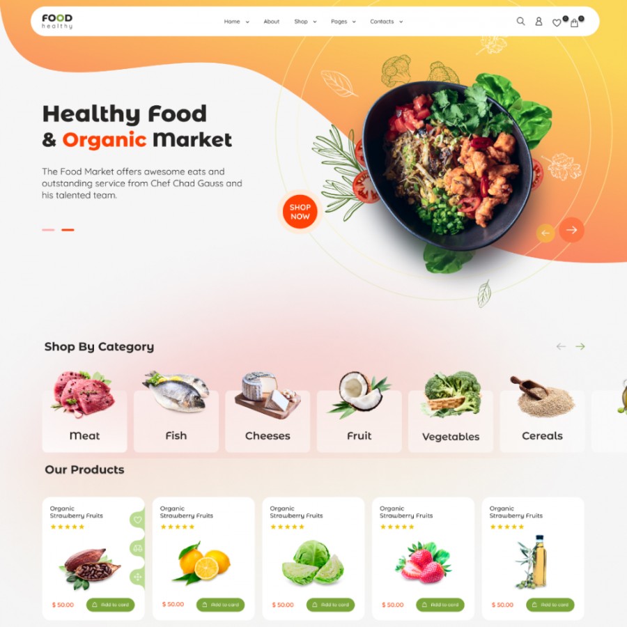 Good Food - Supermarket, Restaurant, Grocery Store Template