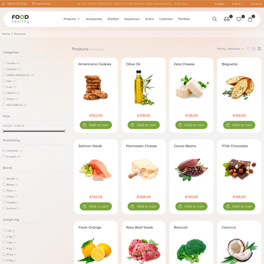 Good Food - Supermarket, Restaurant, Grocery Store Template