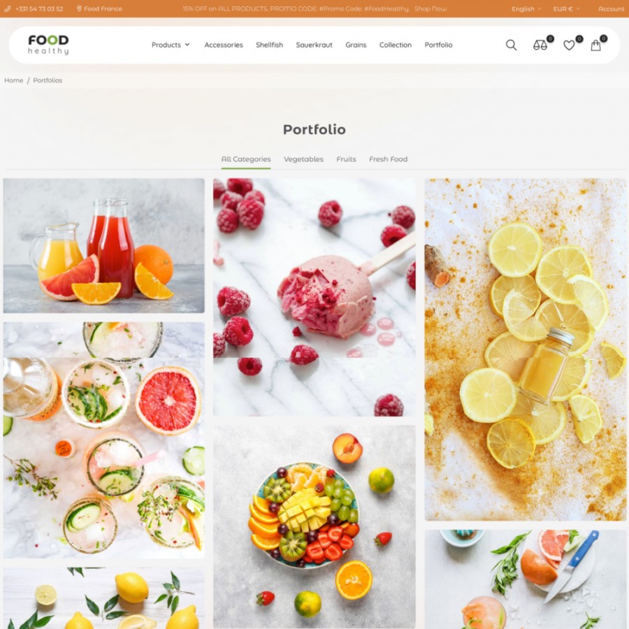 Good Food - Supermarket, Restaurant, Grocery Store Template